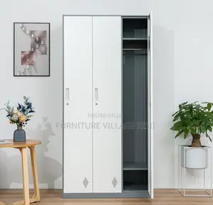 Locker Cabinet: 3-Door Steel Storage Cabinet