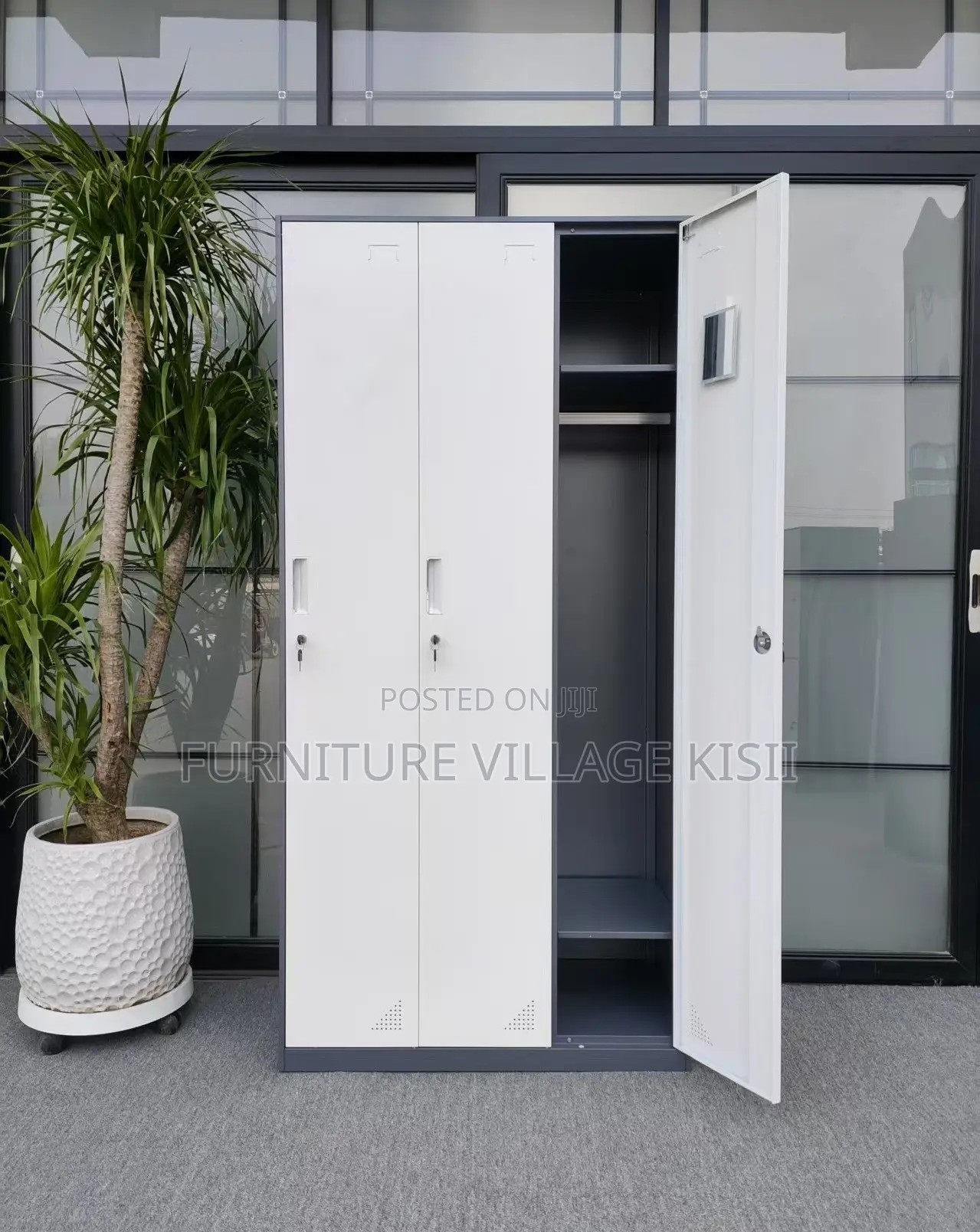 Locker Cabinet: 3-Door Steel Storage Cabinet