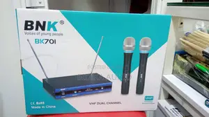 BNK BK701 Cordless Dual Handheld Karaoke Microphone Set With Slim Rece