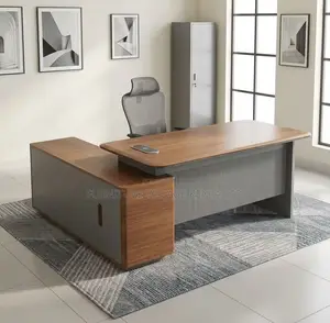Office Desk; Brown 1.6 M Executive Modern Manager's Desk