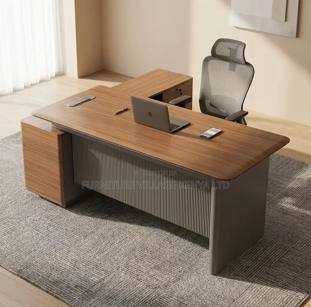 Office Desk; Brown 1.6 M Executive Modern Manager's Desk