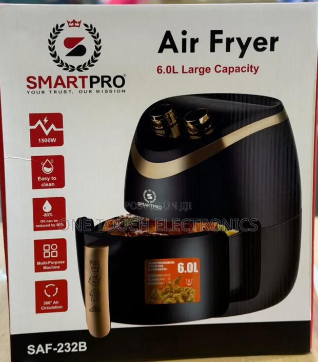 Smartpro Air Fryer 6L SAF-232B, Black