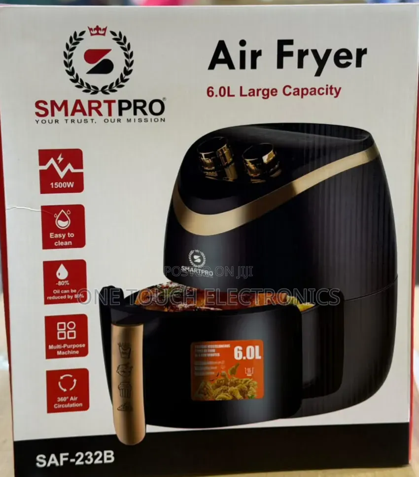 Smartpro Air Fryer 6L SAF-232B, Black