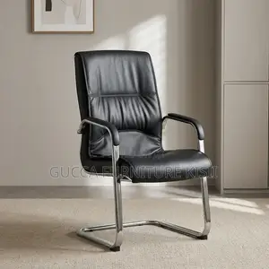 Office Chairs; Chrome Based Leather Office Visitors Chairs