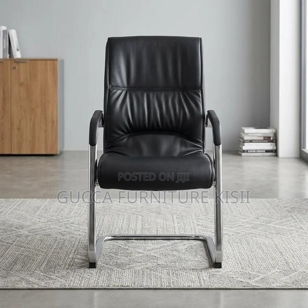 Office Chairs; Chrome Based Leather Office Visitors Chairs - thumbnail 8
