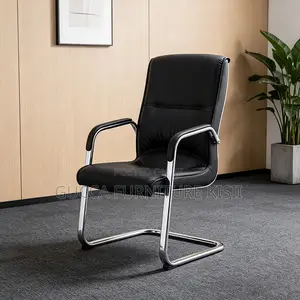 Office Chairs; Chrome Based Leather Office Visitors Chairs