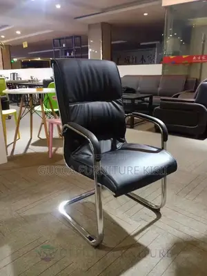 Office Chairs; Chrome Based Leather Office Visitors Chairs