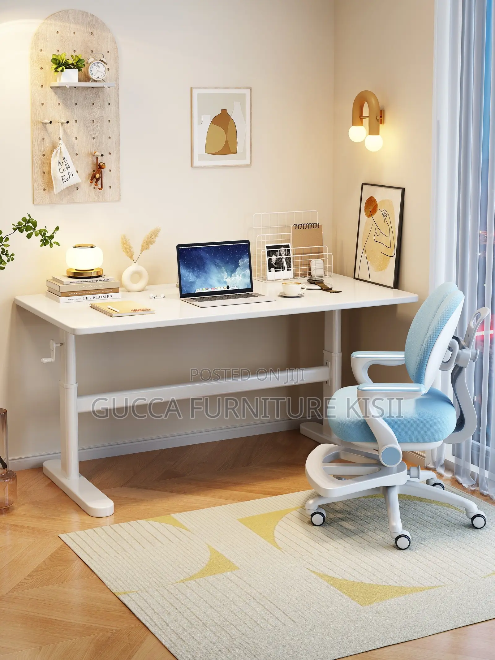 Office Desk; Manual Height Adjustable Desk