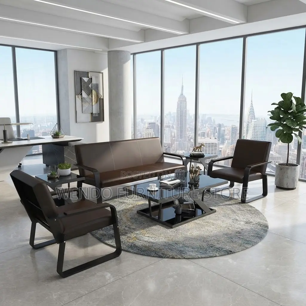 Office Sofa; Five Seaters Executive Leather Reception Income Sofa Set