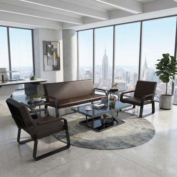 Office Sofa; Five Seaters Executive Leather Reception Income Sofa Set - thumbnail 3