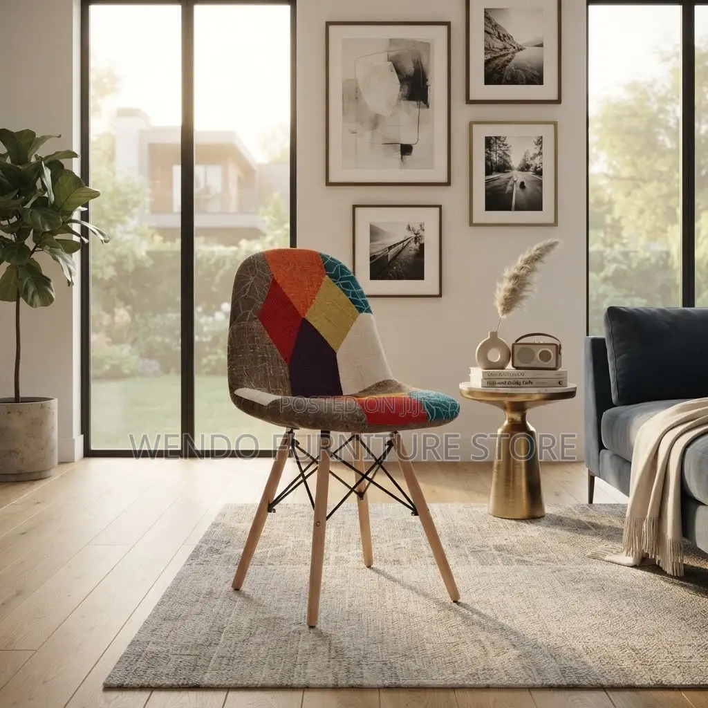 Dining Chairs; Multi Colored Eames Home Chairs
