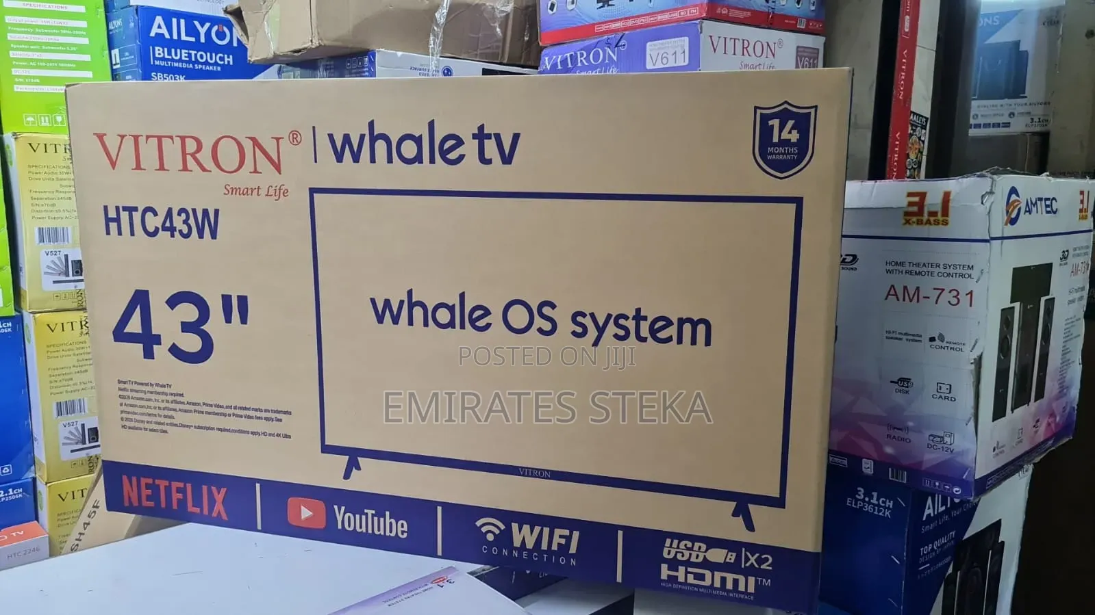 Vitron 43 Inch Whale Os Smart TV Quad Bluetooth