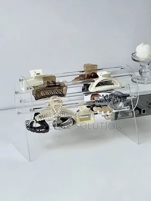 360°Rotating Acrylic Headband Holder/Claw Clip Organizer