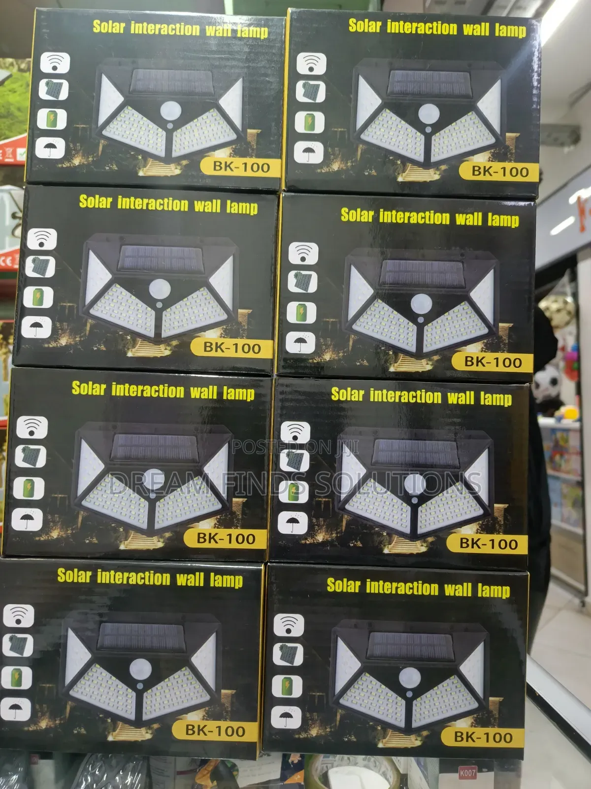 8 Pieces Brighten Your Night for Free: BK-100 Solar Wall Lamps