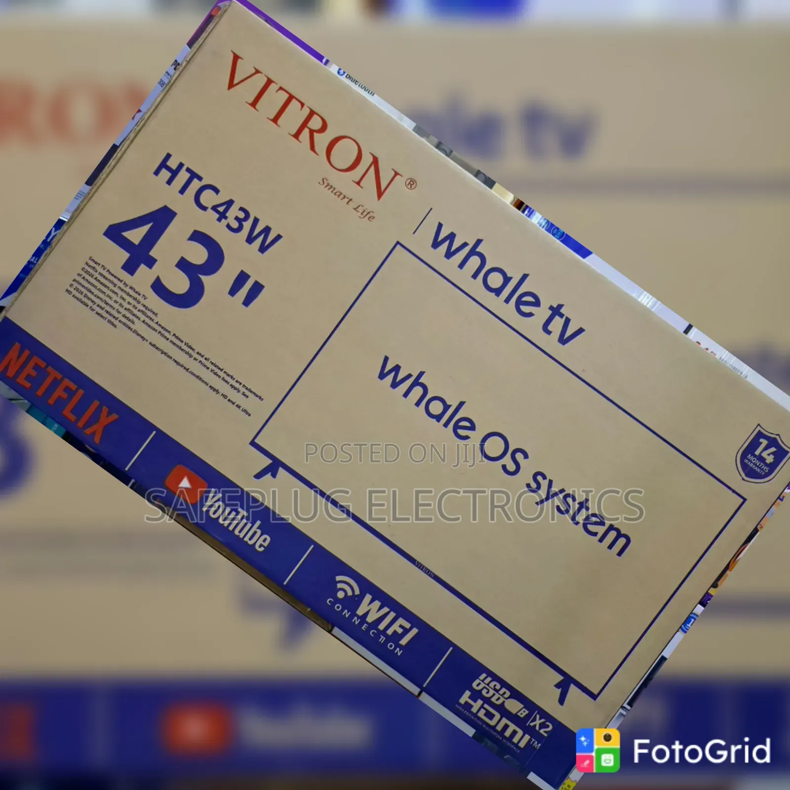 Vitron 43-Inch Smart Whale TV – Modern Smart LED Television