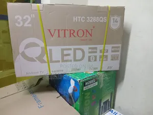 Vitron HTC3288QS Frameless 32" Inch QLED TV Smart Android TV Black