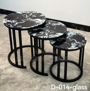 3 in 1nesting Tables Glass Effect