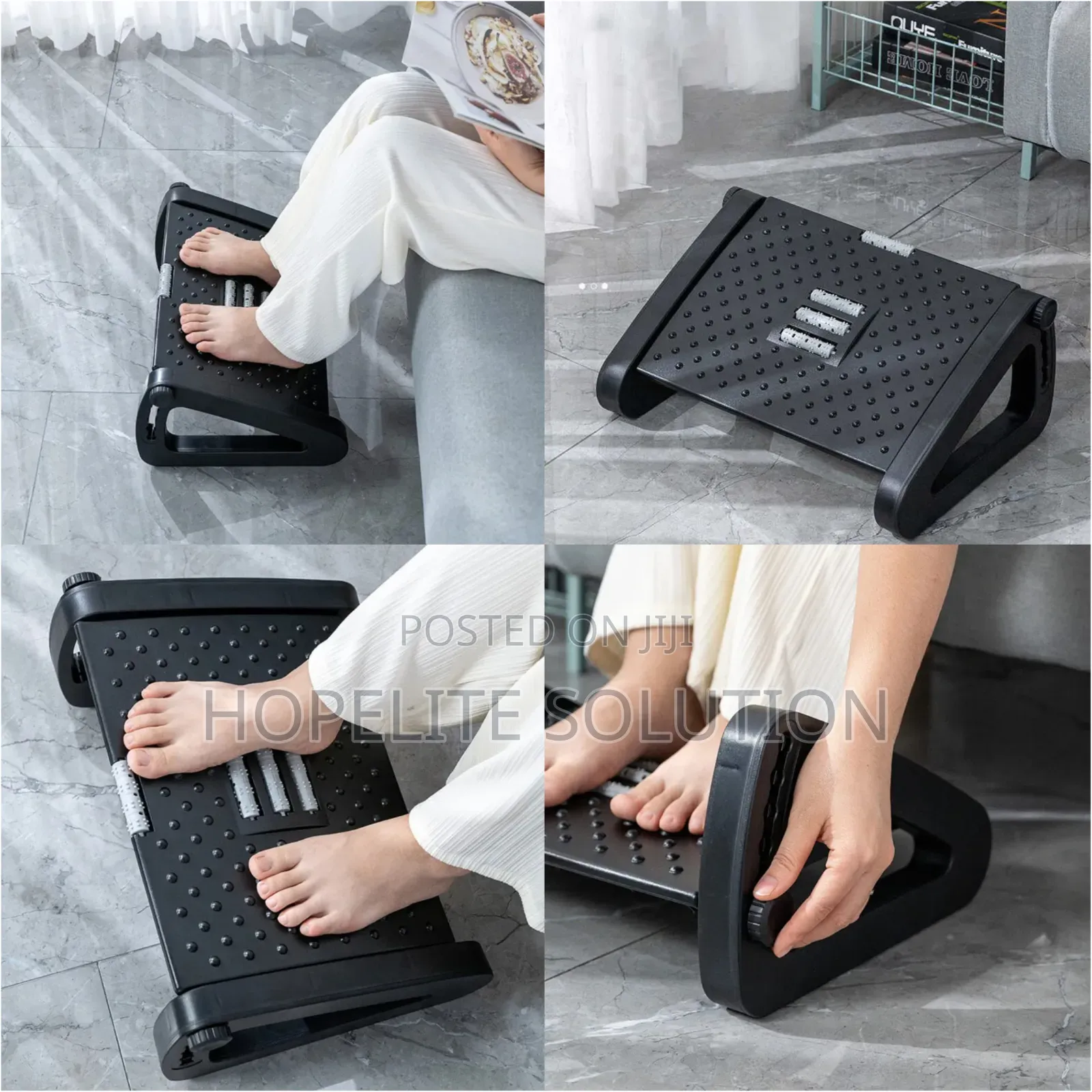 Ergonomic Adjustable Foot Rest/Under Desk Footrest Massage