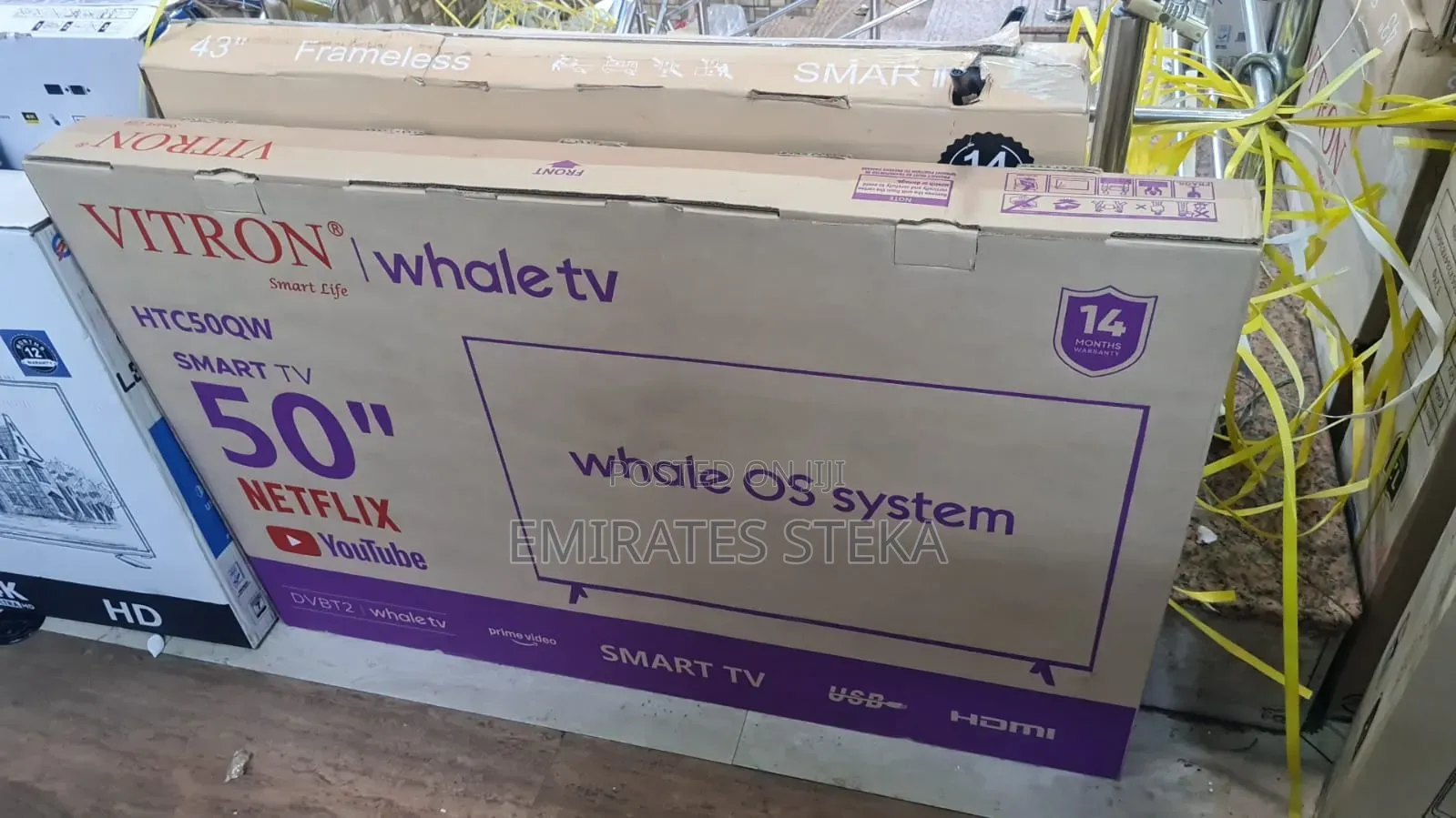 Vitron Htc50qw 50"inch Smart Whale Os TV Qled TV Bluetooth Frameless