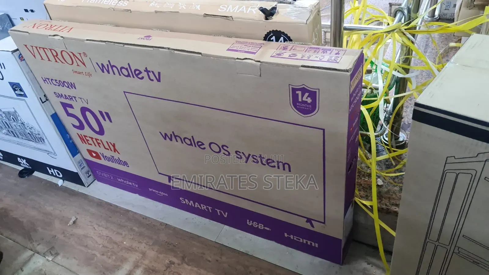 Vitron 50" Inch QLED TV HTC50QW Frameless Quad HD Smart Whale TV