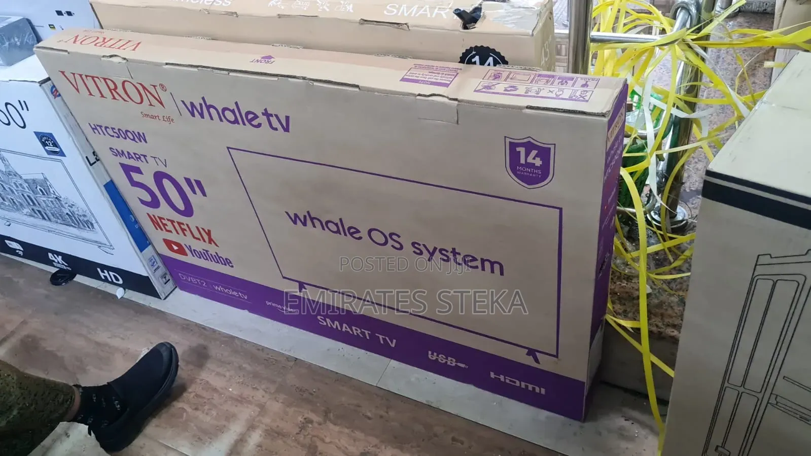 Vitron 50" Inch QLED TV HTC50QW Frameless Quad HD Smart Whale TV