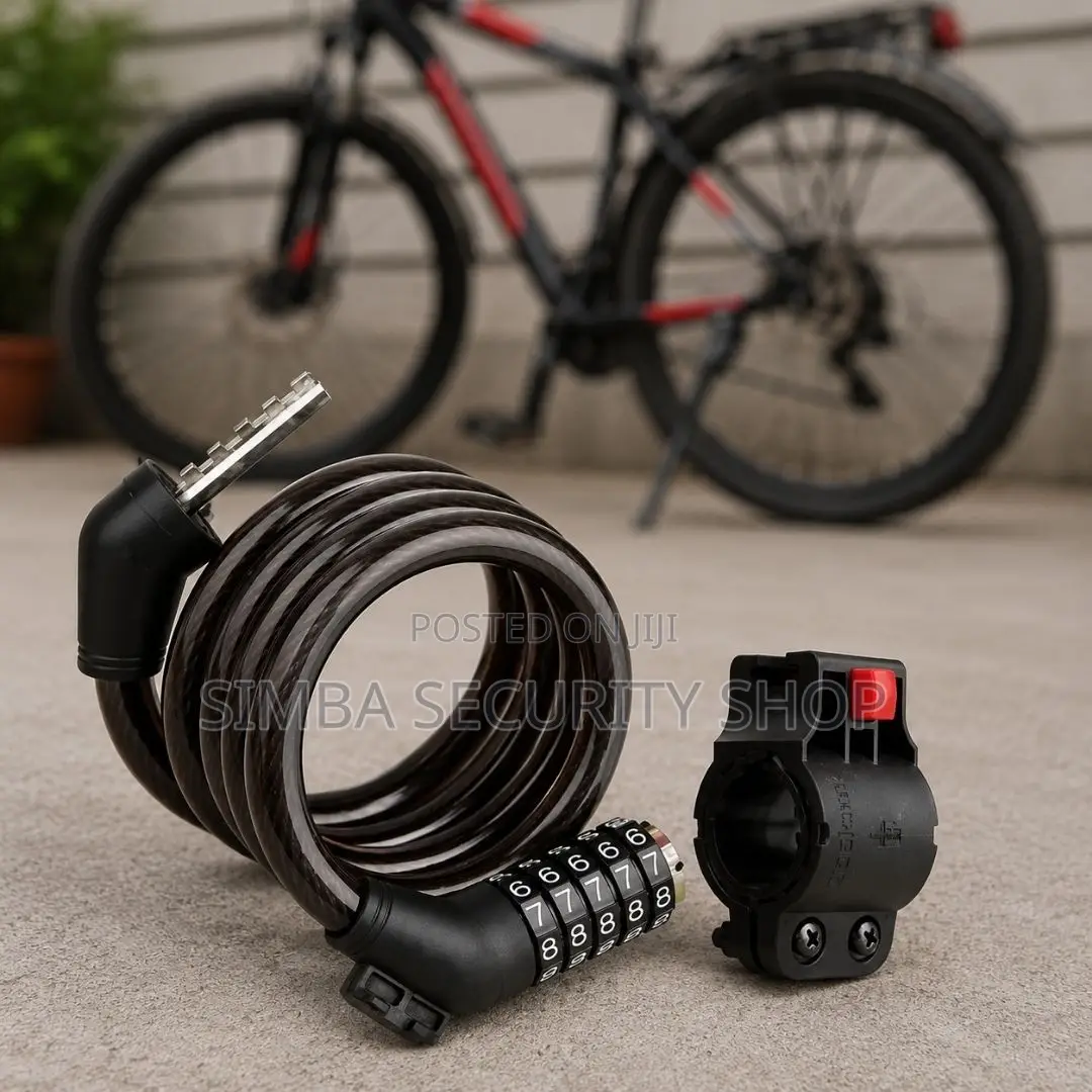 5 Digit Combination Bike Cable Lock Bicycle With Mounting Bracket Wire