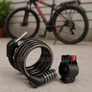 5 Digit Combination Bike Cable Lock Bicycle With Mounting Bracket Wire