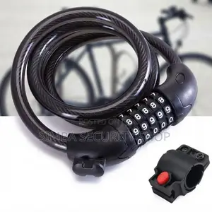 5 Digit Combination Bike Cable Lock Bicycle With Mounting Bracket Wire