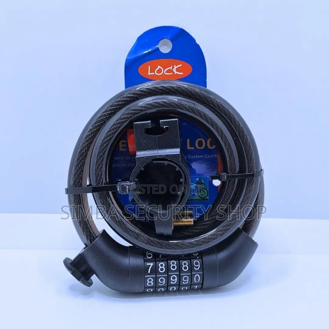 5 Digit Combination Bike Cable Lock Bicycle With Mounting Bracket Wire