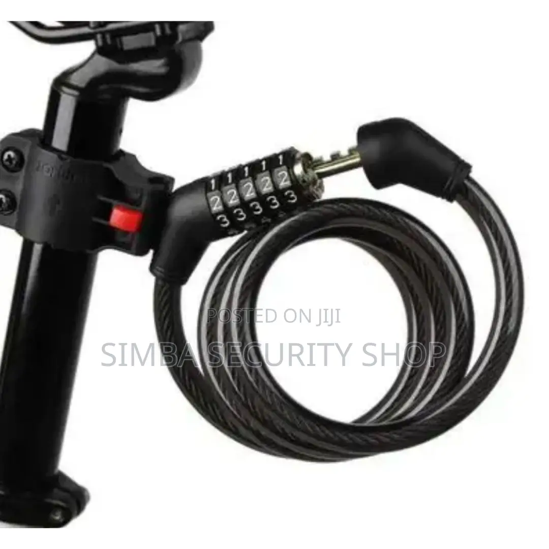 5 Digit Combination Bike Cable Lock Bicycle With Mounting Bracket Wire