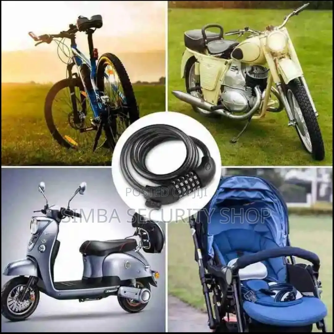5 Digit Combination Bike Cable Lock Bicycle With Mounting Bracket Wire