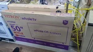 Vitron 50" Inch QLED TV HTC50QW Frameless Quad HD SmartWhale Black