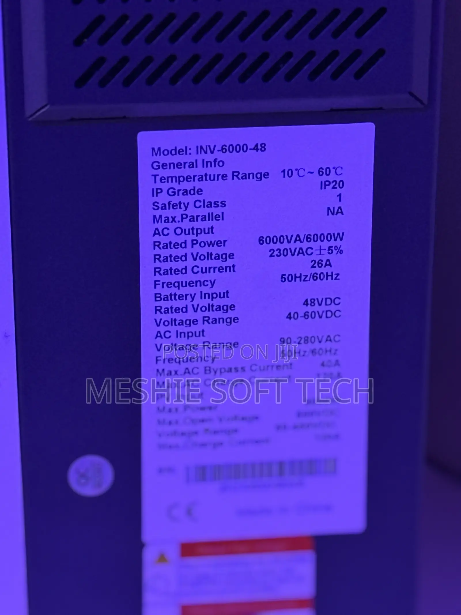 6.0kva Pure Sinewave Inverter
