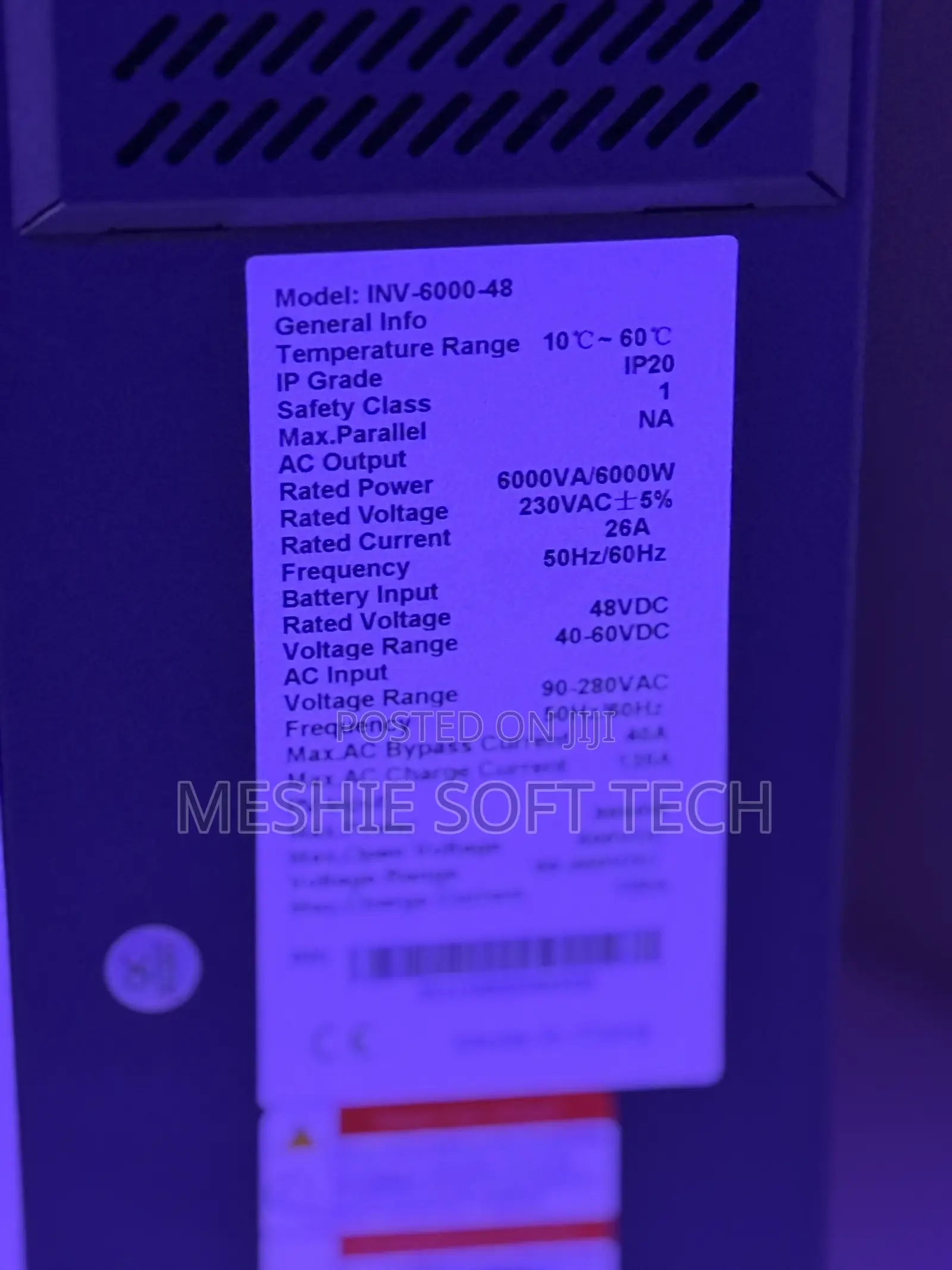 6.0kva Pure Sinewave Inverter
