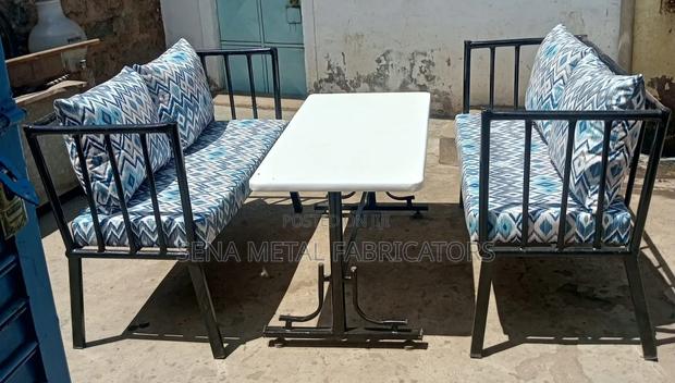 Bar Metal 2-Seater Sofa Set With a Table. - thumbnail 2