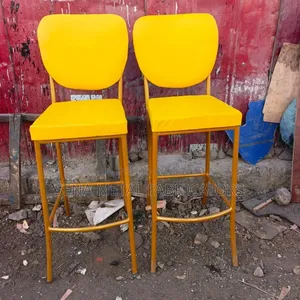 Yellow Kitchen Stools With Powder-Coating Finish.