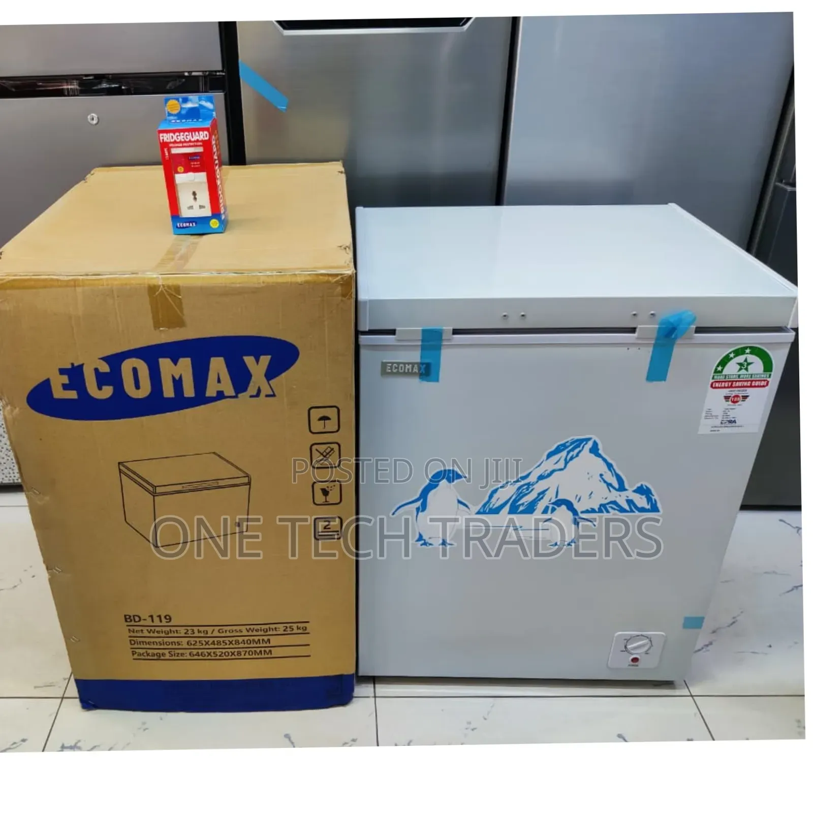 Chest Freezer 119litres With a Free Guard - Ecomax