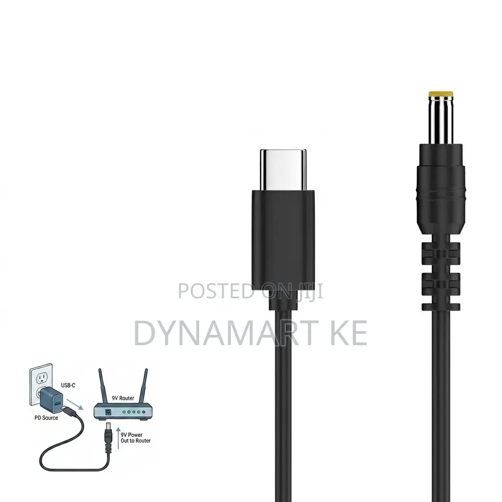 Type-C PD to DC 5.5 X 2.5mm 12V Power Cable for WiFi Routers, Modems