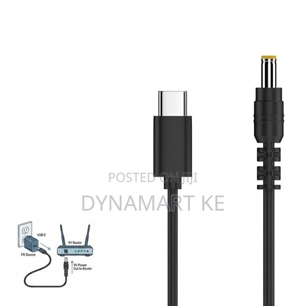 Type-C PD to DC 5.5 X 2.5mm 12V Power Cable for WiFi Routers, Modems