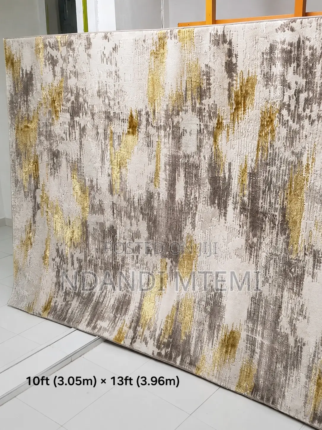 Premium Extra-Large 10×13 Turkish Carpet – Cream Gold