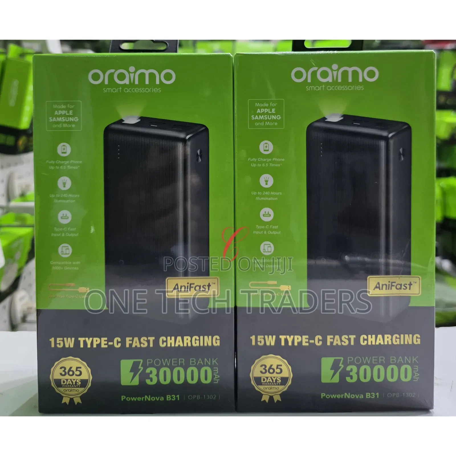 Power Bank,Oraimo PowerNova *30000mAh 15W* Fast Charging