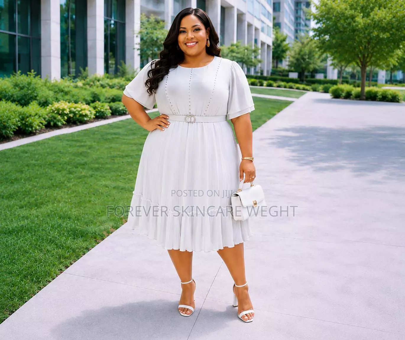 Plain White and Plain Black Shiffon Dresses