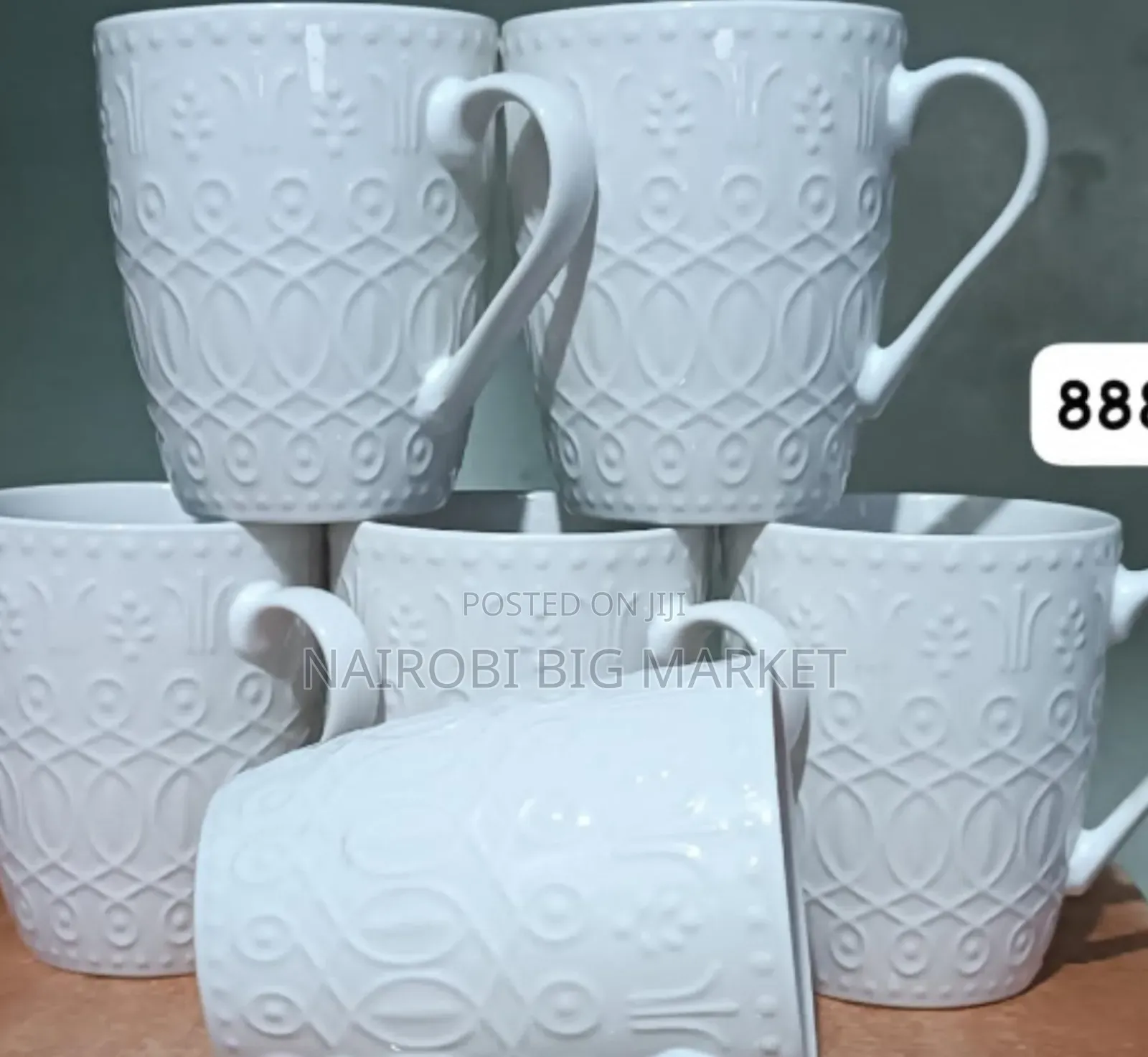 Set of White 6 PCS Cups