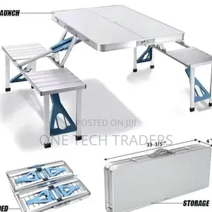 Camping Table With Built - In Seats
