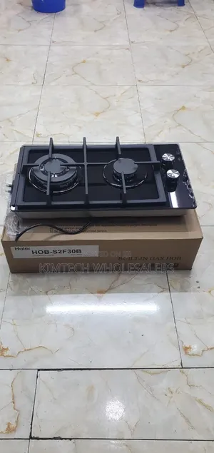 Haier Glass Inbuilt 2 Burner With Wok Burner Hob Cooker