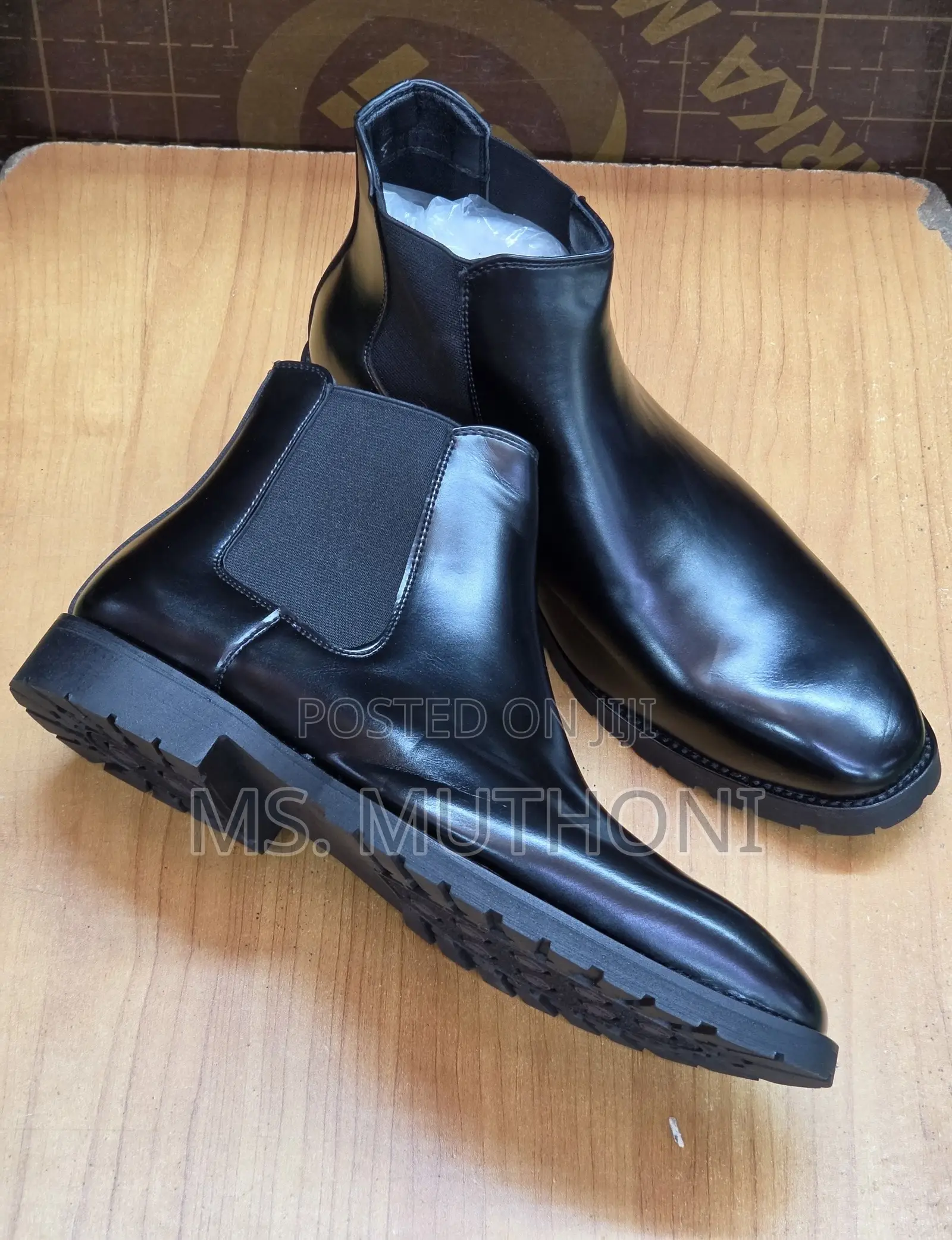 Formal / Casual Leather Slip on Boots Size 40-45