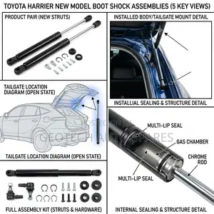 Harrier New Model Boot Shocks/ Tailgate Gas Struts/ Liftgate Supports