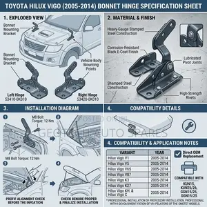Hilux Vigo Bonnet Hinges Available