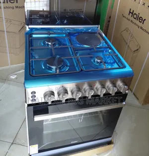 Haier 3-Gas + 1-Electric Free Standing Cooker (HRE6313CDRSS)