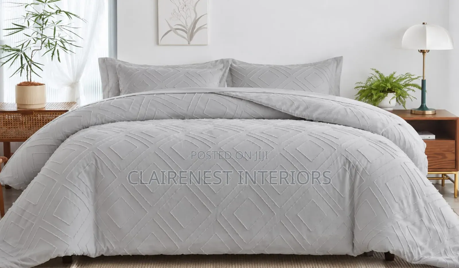 Maroon Amd White, Quality Tufted Adult Duvets